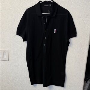 Dolce & Gabbana Black Polo Shirt with Logo